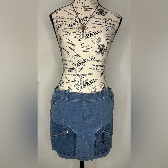 Vintage Dior mini skirt blue - Picture 3 of 7